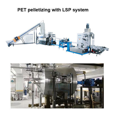 kupować Przemysłowa maszyna do granulowania płatków PET 1000 kg/hr Linia recyklingu PET z systemem LSP online manufacture