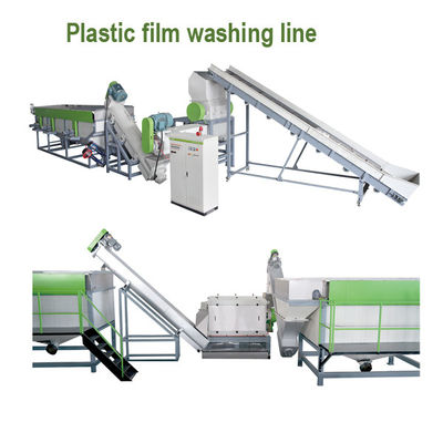 Specjalistyczna linia prania folii plastikowej 500 kg/hr Maszyna do kruszenia tworzyw sztucznych Automatyczna